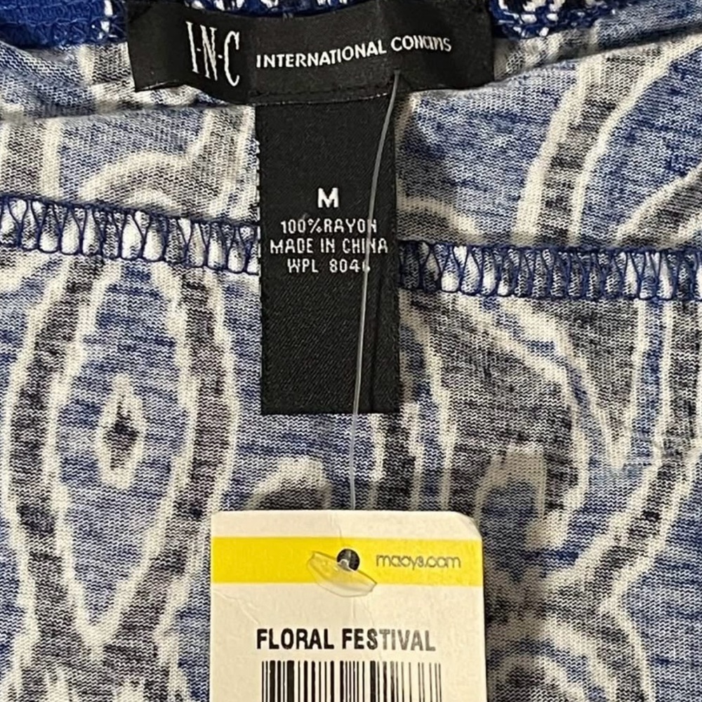 INC International Concepts Blue Maxi Dress - Picture 4 of 4